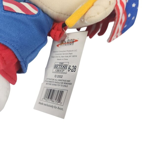 2002 Avon I Wanna Be Patriotic String Doll 8" Plush Toy - Picture 6 of 10